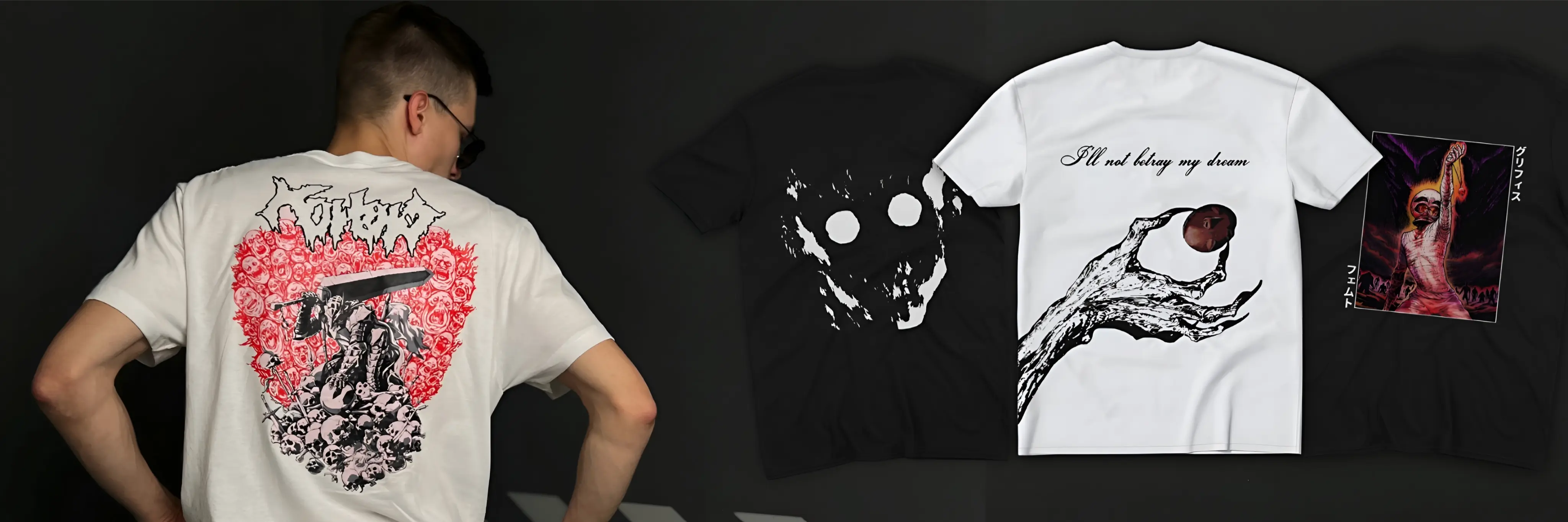 Футболки KR4.WEAR з аніме принтами Berserk
